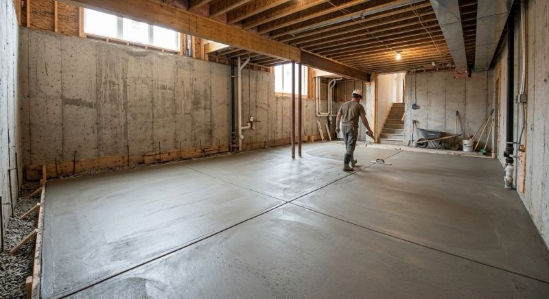 Basement Concrete Installation in Larchmont, NY