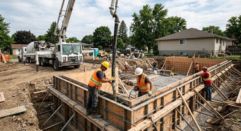 Foundation Wall Pouring in Larchmont, NY
